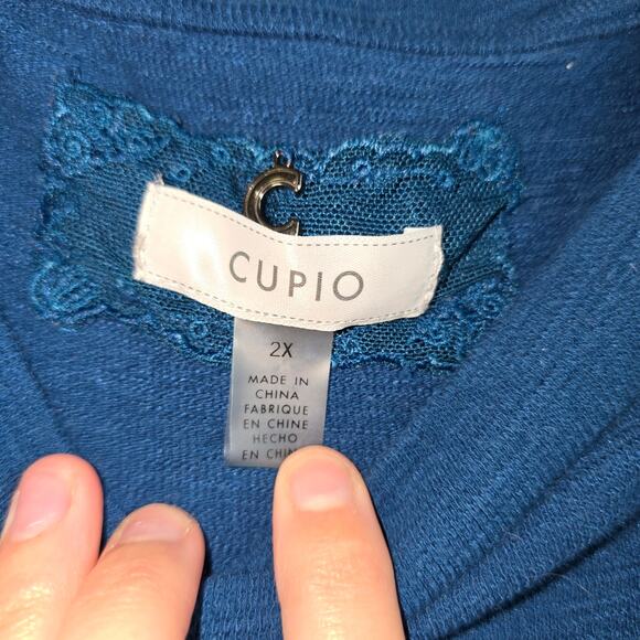 Cupio Women's Frill Blue Sweater Size 2XL - Picture 4 of 4